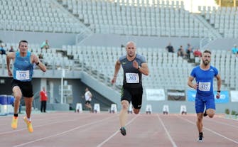 Στο δεύτερο σκαλί του βάθρου ο Νυφαντόπουλος στα 100μ. 