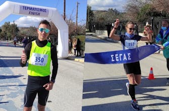 Πρωταθλητές Ελλάδος Παπαμιχαήλ και Ντρισμπιώτη στα 35 χιλιόμετρα βάδην