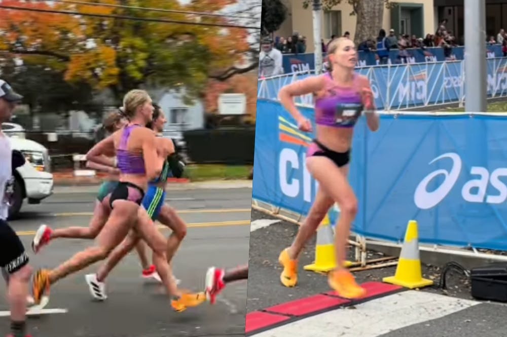 Καλιφόρνια: Έπεσε 100 μέτρα πριν τον τερματισμό αλλά σηκώθηκε και πήρε τη νίκη στο ντεμπούτο της στον μαραθώνιο!
