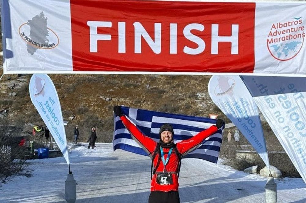 Τεράστια επιτυχία για τον Χρήστο Κόνιαρη που τερμάτισε στον Polar Circle Marathon