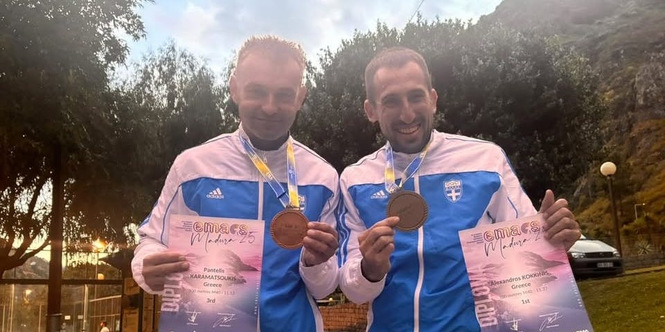 Πρωταθλητής Ευρώπης στα 100μ. Μ40 ο Κοκκίνης – «Χάλκινος» ο Καραματσούκης! (Vid)