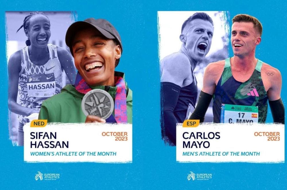 Κορυφαίοι αθλητές στην Ευρώπη για τον μήνα Οκτώβριο οι Sifan Hassan και Carlos Mayo