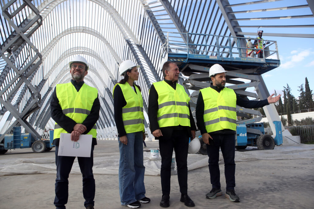 Στα εργοτάξια του «νέου ΟΑΚΑ» ο Γιάννης Βρούτσης