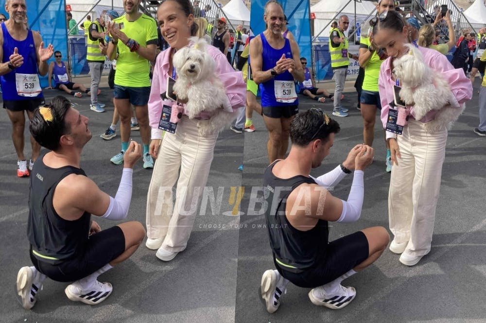 Πρόταση γάμου στην Άννα Βασιλείου στον τερματισμό του μαραθωνίου της Αθήνας! (Vid)