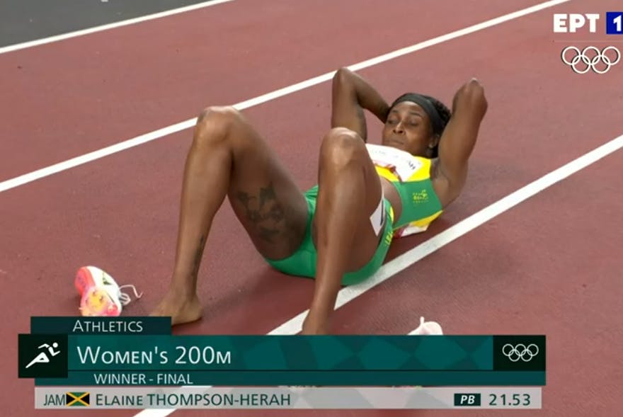 Χρυσή ολυμπιονίκης στα 200μ. γυναικών η Thompson-Herah με 21.53!