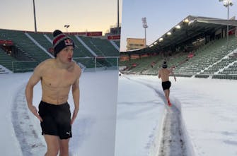 Έκανε προπόνηση στο χιόνι και στους -21 χωρίς μπλούζα ο Warholm! (Vid)